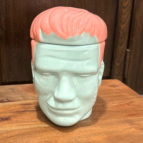 Pastel Frankenstein Ceramic Halloween Canister - Picture 2 of 9